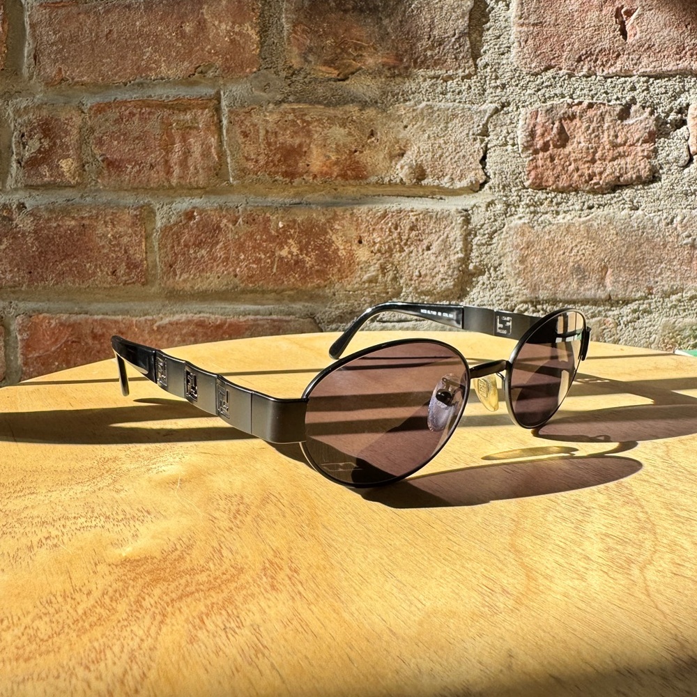 Vintage Fendi oval black sunglasses